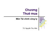 Tài chính doanh nghiệp - Thuê mua