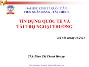 Tài chính doanh nghiệp - Tín dụng quốc tế và tài trợ ngoại thương