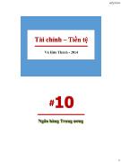 Tài chính tiền tệ - Bài 10: Ngân hàng trung ương