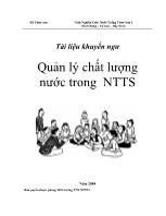 Tài liệu khuyến ngư quản lý chất lượng nước trong NTTS