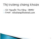 Tài liệu môn Thị trường chứng khoán