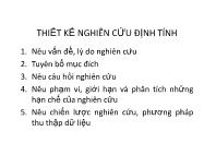 Thiết kế nghiên cứu định tính