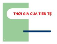 Thời giá của tiền tệ