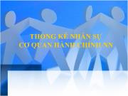 Thống kê nhân sự cơ quan hành chính nhà nước