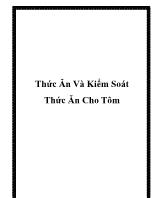 Thức ăn và kiểm soát thức ăn cho tôm