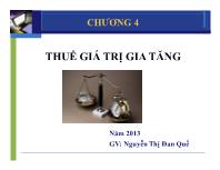 Thuế nhà nước - Chương 4: Thuế giá trị gia tăng