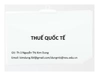 Thuế quốc tế