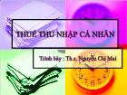 Thuế thu nhập cá nhân