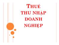 Thuế thu nhập doanh nghiệp