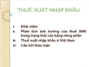 Thuế xuất nhập khẩu