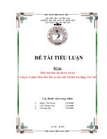 Tiểu luận Phân tích nhu cầu tài trợ vốn tại công ty cổ phần phát triển nhà và sản xuất vật liệu xây dựng chí linh