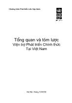 Tổng quan và tóm lược viện trợ phát triển chính thức tại Việt Nam