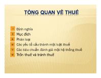 Tổng quan về thuế