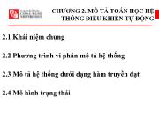 Tự động hóa - Chương 2: Mô tả toán học hệ thống điều khiển tự động