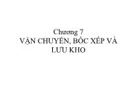 Tự động hóa - Chương 7: Vận chuyển, bốc xếp và lưu kho