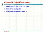 Tự động hóa - Chương II. Cảm biến đo quang