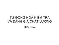 Tự động hoá kiểm tra và đánh giá chất lượng