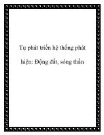 Tự phát triển hệ thống phát hiện: Động đất, sóng thần