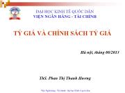 Tỷ giá và chính sách tỷ giá