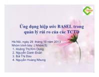 Ứng dụng hiệp ước basel trong quản lý rủi ro của các TCLD