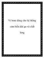 Vi bơm dùng cho hệ thống cảm biến khí ga và chất lỏng