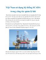 Việt Nam sử dụng hệ thống SCADA trong công tác quản lý khí