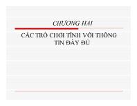 Bài giảng Chương 2 Các trò chơi tĩnh với thông tin đầy đủ