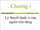 Bài giảng Chương 3 Lý thuyết hành vi của người tiêu dùng