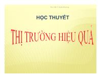 Bài giảng Học thuyết giá trị hiệu quả