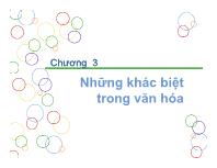 Bài giảng Kinh doanh toàn cầu ngày nay - Chương 3 Những khác biệt trong văn hóa