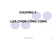 Bài giảng Kinh tế công cộng - Chương 5 Lựa chọn công cộng