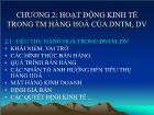 Bài giảng Kinh tế doanh nghiệp thương mại, dịch vụ - Chương 2: Hoạt động kinh tế trong thương mại hàng hoá của DNTM, DV