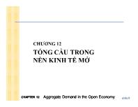 Bài giảng Kinh tế học vĩ mô - Chương 12 Tổng cầu trong nền kinh tế mở