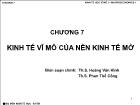 Bài giảng Kinh tế học vĩ mô I - Chương 7 Kinh tế vĩ mô của nền kinh tế mở