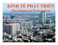 Bài giảng Kinh tế phát triển - Chương1: Những vấn đề chung về tăng trưởng và phát triển kinh tế