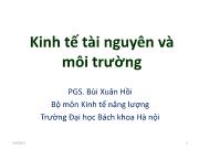 Bài giảng Kinh tế tài nguyên và môi trường - Chương 1: Những vấn đề cơ bản của kinh tế tài nguyên và môi trường