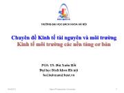 Bài giảng Kinh tế tài nguyên và môi trường - Chương 4: Kinh tế môi trường các nền tảng cơ bản