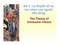 Bài giảng Kinh tế vi mô - Bài 2: Lý thuyết về sự lựa chọn của người tiêu dùng