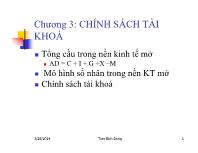 Bài giảng Kinh tế vĩ mô - Chương 3: Chính sách tài khoá