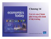 Bài giảng Lý thuyết kinh tế học vi mô: Nguyên lý và mở rộng - Chương 14 Vai trò của Chính phủ trong nền kinh tế thị trường