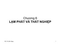 Bài giảng Macro - Chương 6: Lạm phát và thất nghiệp