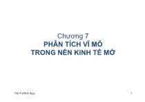 Bài giảng Macro - Chương 7: Phân tích vĩ mô trong nền kinh tế mở