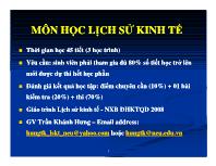 Bài giảng Môn học Lịch sử kinh tế