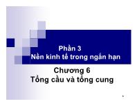 Bài giảng Nguyên lý kinh tế vĩ mô - Chương 6 Tổng cầu và tổng cung