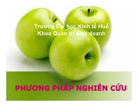 Bài giảng Phương pháp nghiên cứu