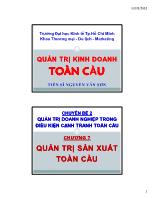 Bài giảng Quản trị kinh doanh toàn cầu - CĐ 2 - Chương 7: Quản trị sản xuất toàn cầu