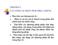 Bài giảng Tài chính công - Chương 2 Các công cụ phân tích thực chứng