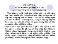 Bài giảng Tài chính công - Chương 6 Phân phối lại thu nhập: một số vấn đề về quan điểm