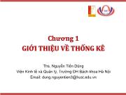 Bài giảng Thống kê ứng dụng - Chương 1 Giới thiệu về thống kê