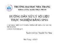 Hướng dẫn xử lý số liệu thực nghiệm bằng SPSS